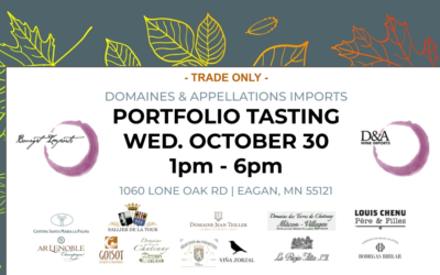 Fall D&A Portfolio Tasting: Oct 30, 1-5