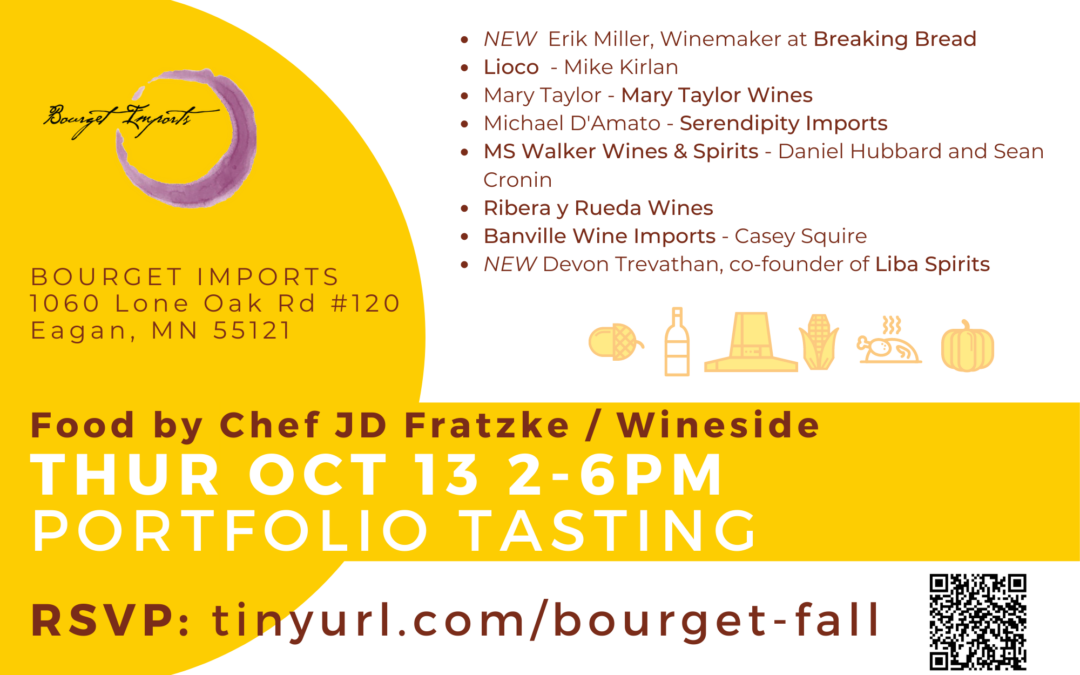 Fall Tasting at Bourget Imports